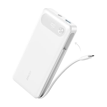 Anker Power Bank (20K, 87W, Built-In USB-C Cable) - Fabs things
