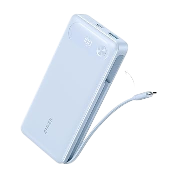 Anker Power Bank (20K, 87W, Built-In USB-C Cable) - Fabs things