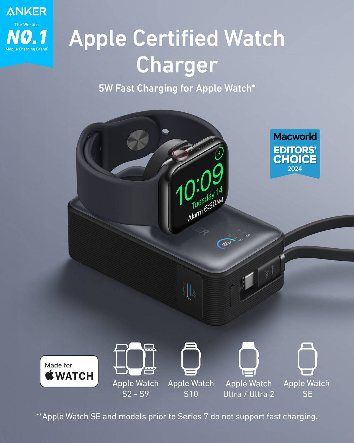 Anker MagGo Power Bank (10K, 35W, For Apple Watch) - Fabs things