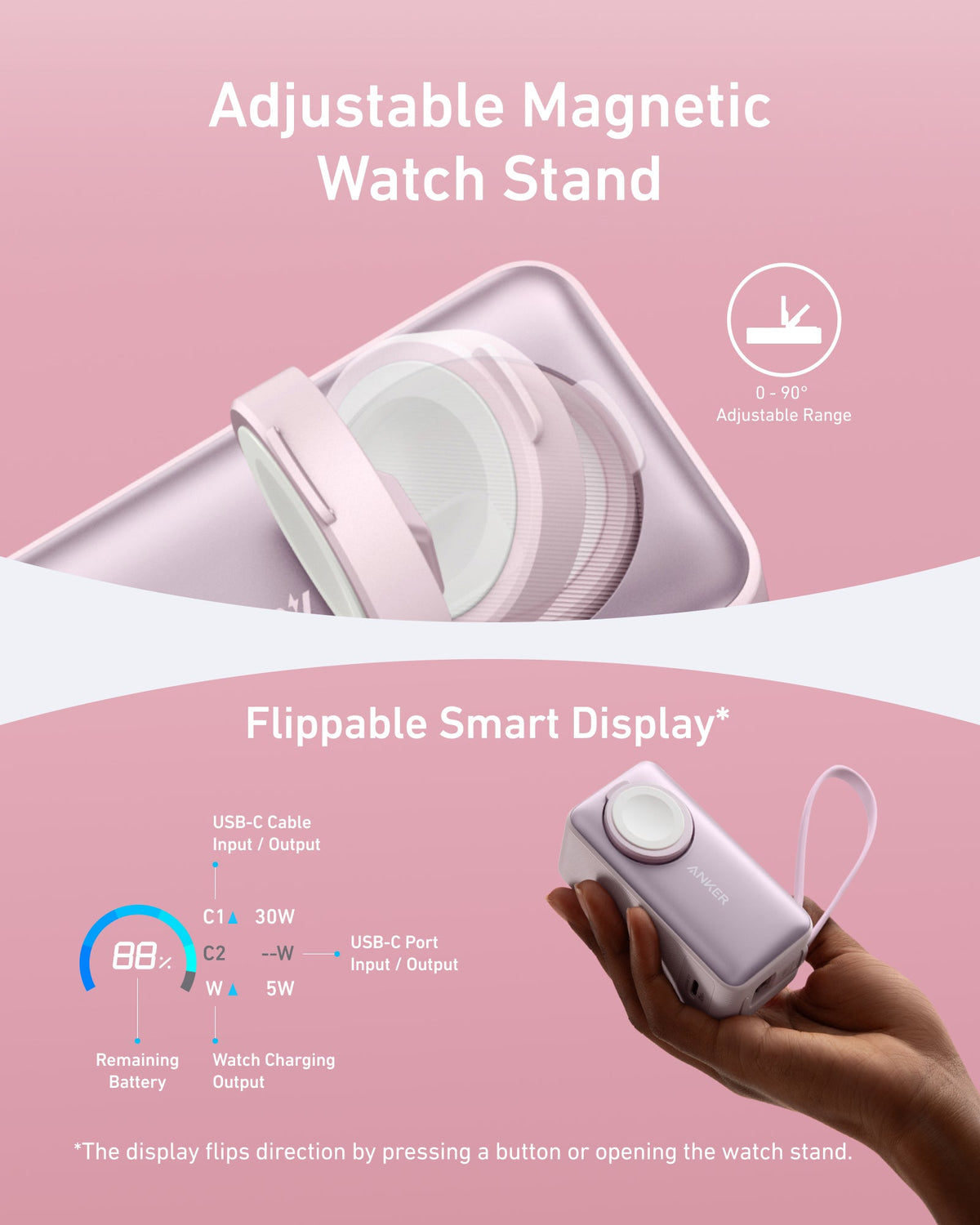 Anker MagGo Power Bank (10K, 35W, For Apple Watch) - Fabs things