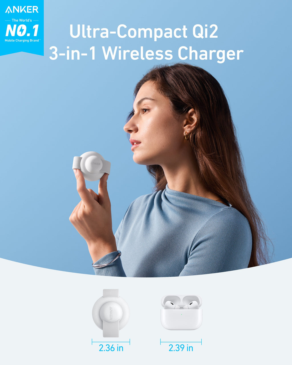 Anker MagGo Wireless Charging Station (3-in-1, Foldable Pad) - Fabs things
