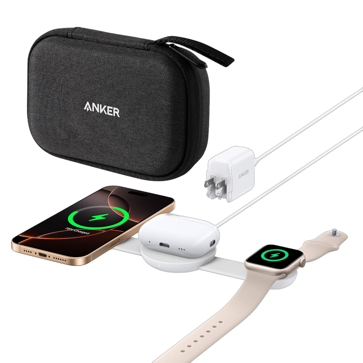Anker MagGo Wireless Charging Station (3-in-1, Foldable Pad) - Fabs things