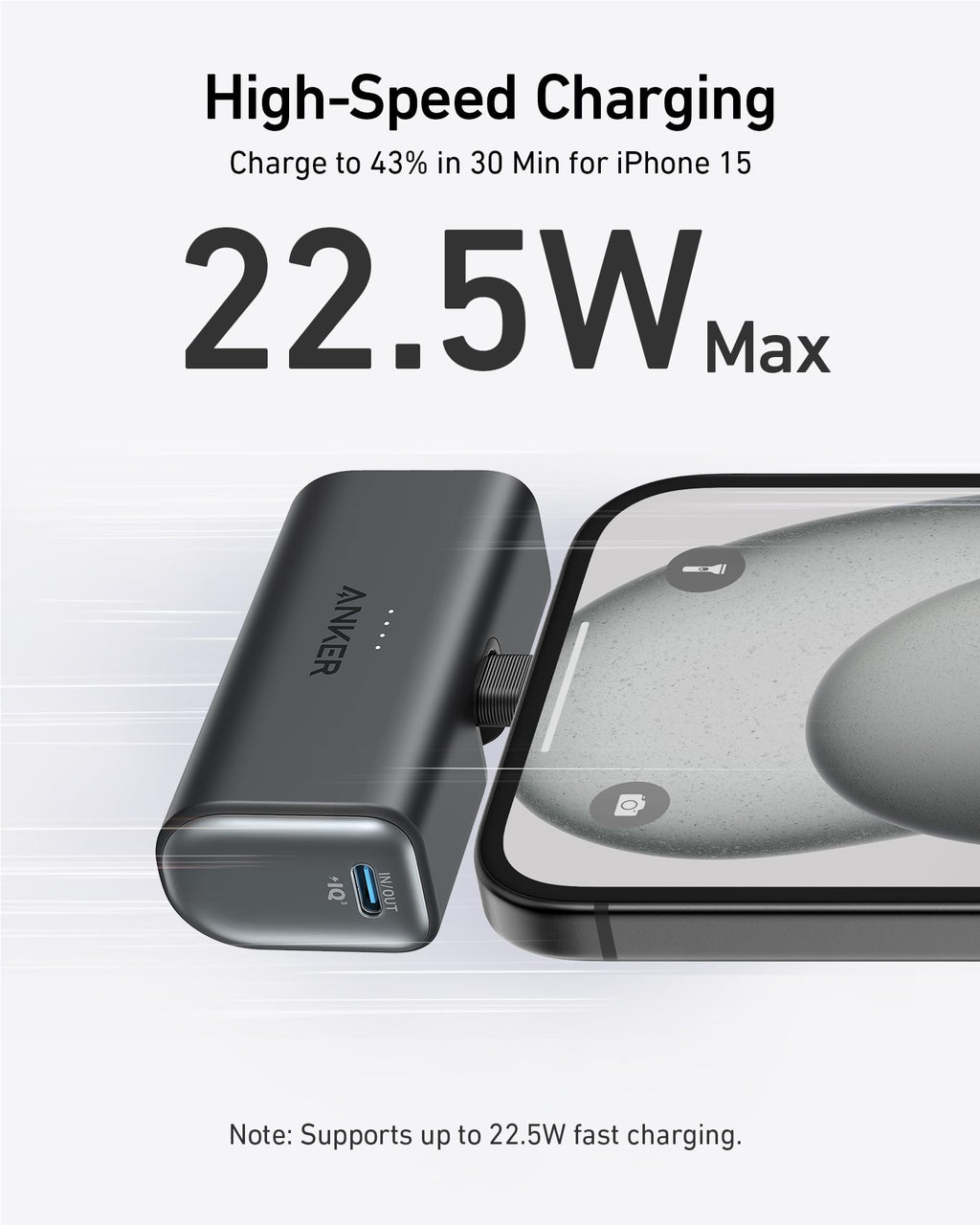 Anker Nano Power Bank (22.5W, Built-In USB-C Connector) - Fabs things