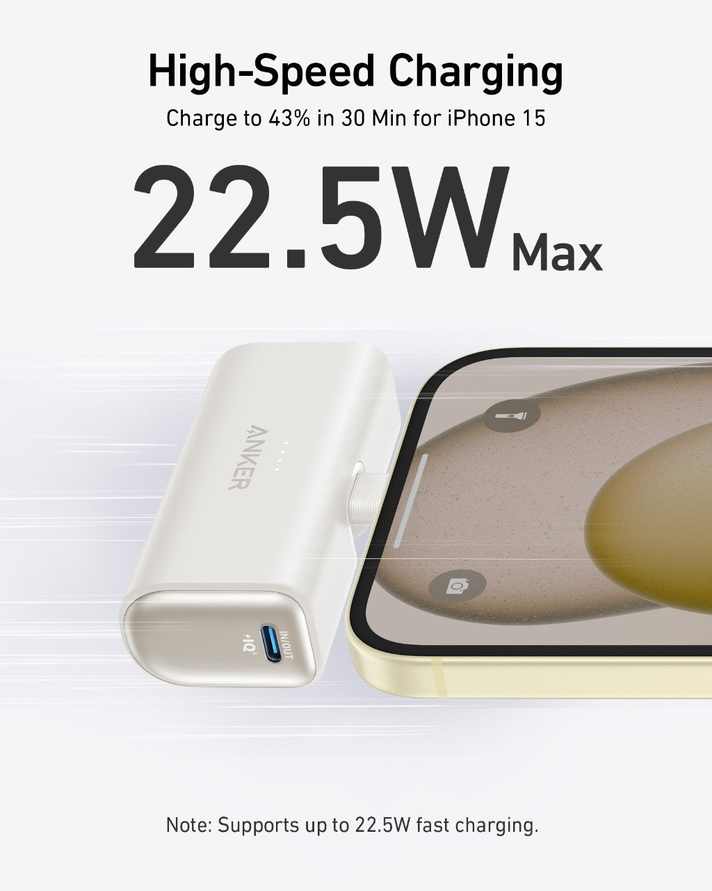 Anker Nano Power Bank (22.5W, Built-In USB-C Connector) - Fabs things