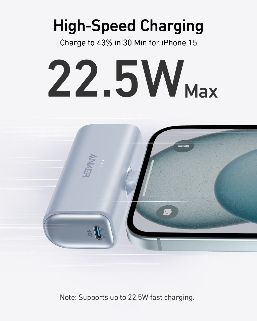 Anker Nano Power Bank (22.5W, Built-In USB-C Connector) - Fabs things