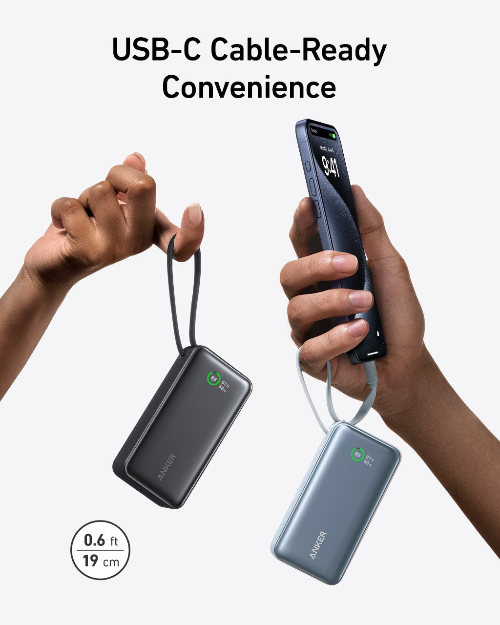Anker Nano Power Bank (30W, Built-In USB-C Cable) - Fabs things