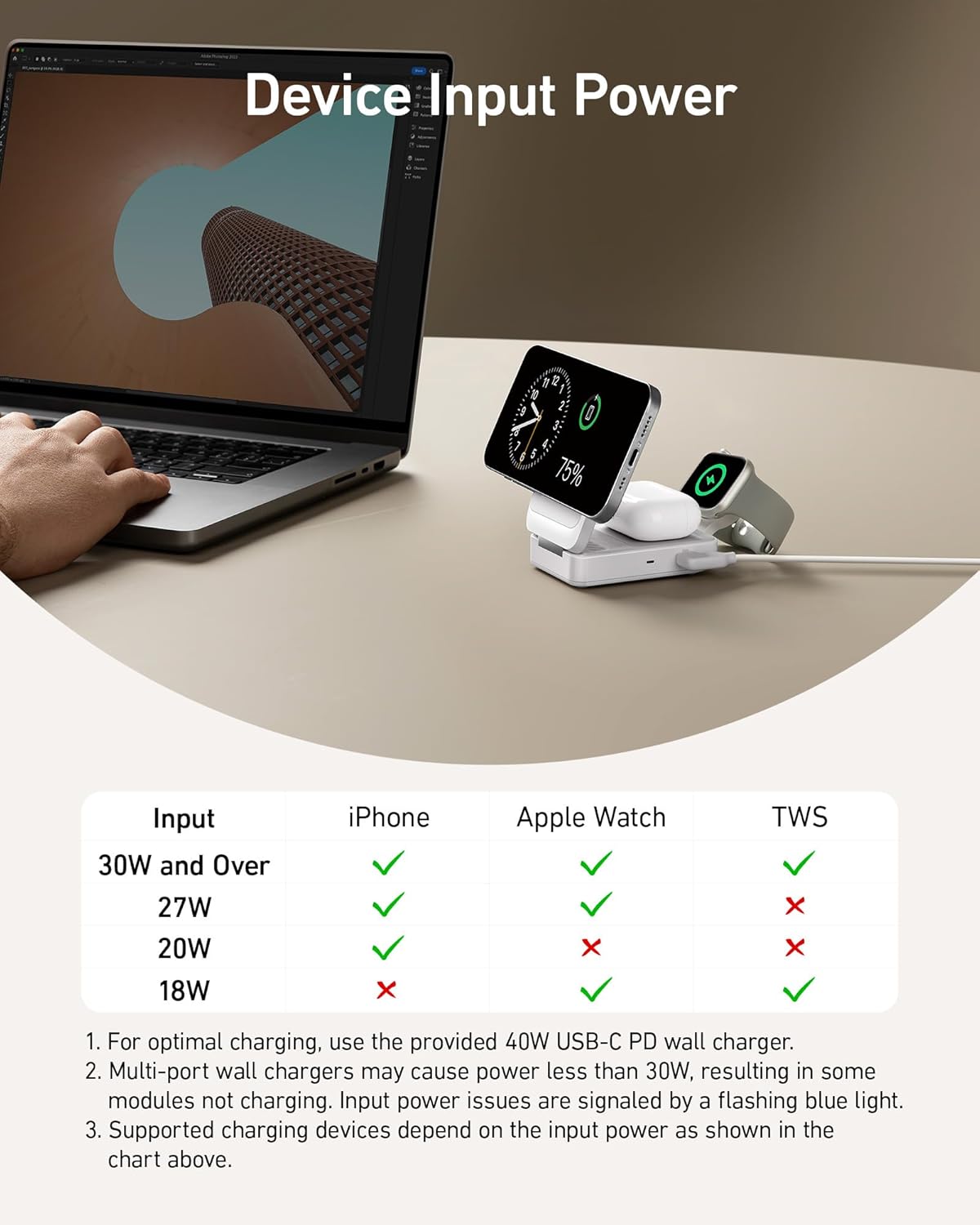 Anker MagGo Wireless Charging Station (Foldable 3-in-1) - Fabs things