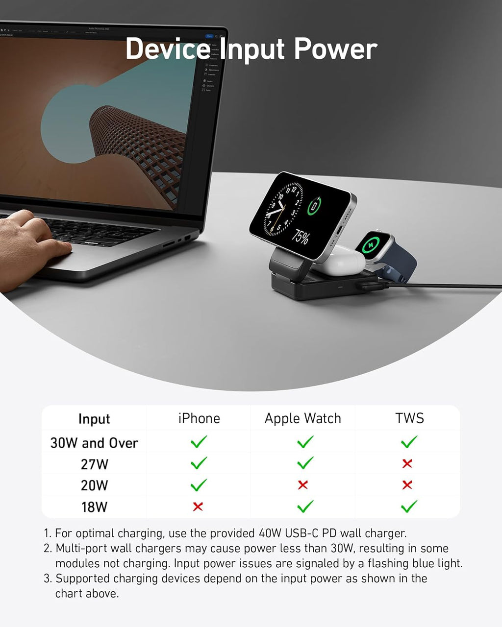 Anker MagGo Wireless Charging Station (Foldable 3-in-1) - Fabs things