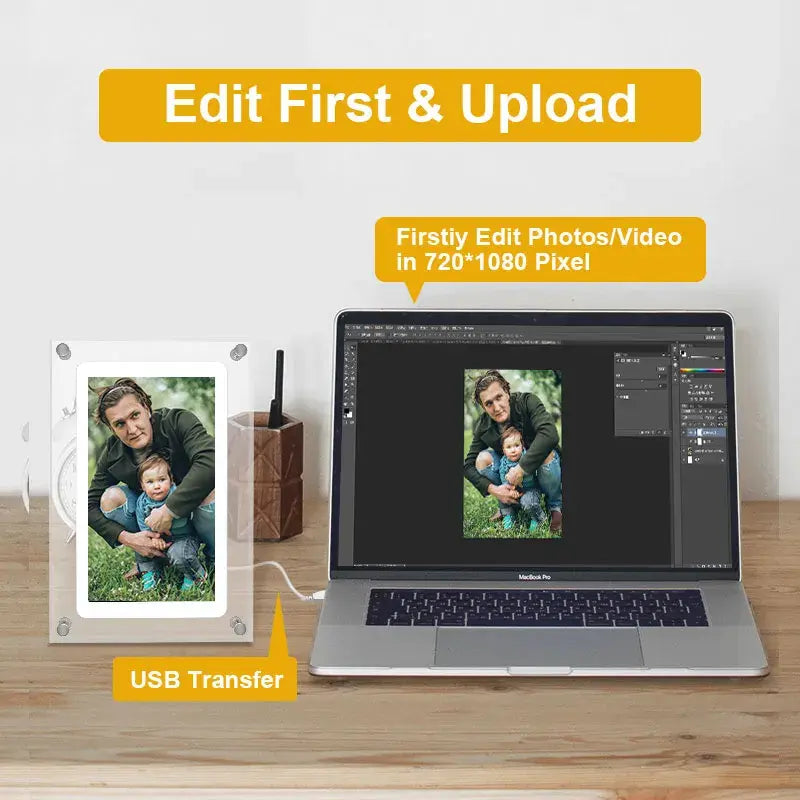 Acrylic Digital Photo Frame Gift - Fabs things