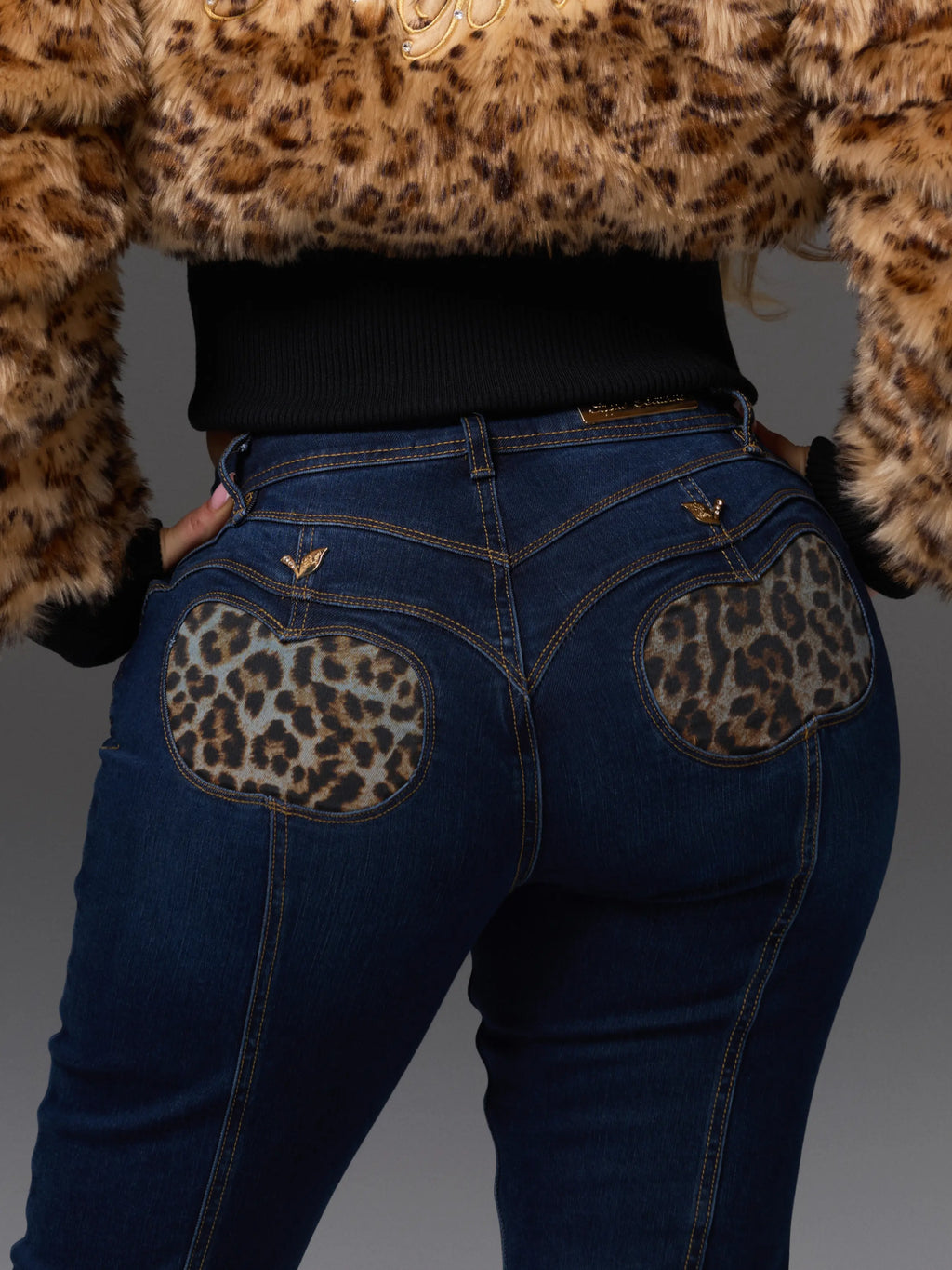 Cheetah Apple Pocket Low-Rise Jean - Fabs things