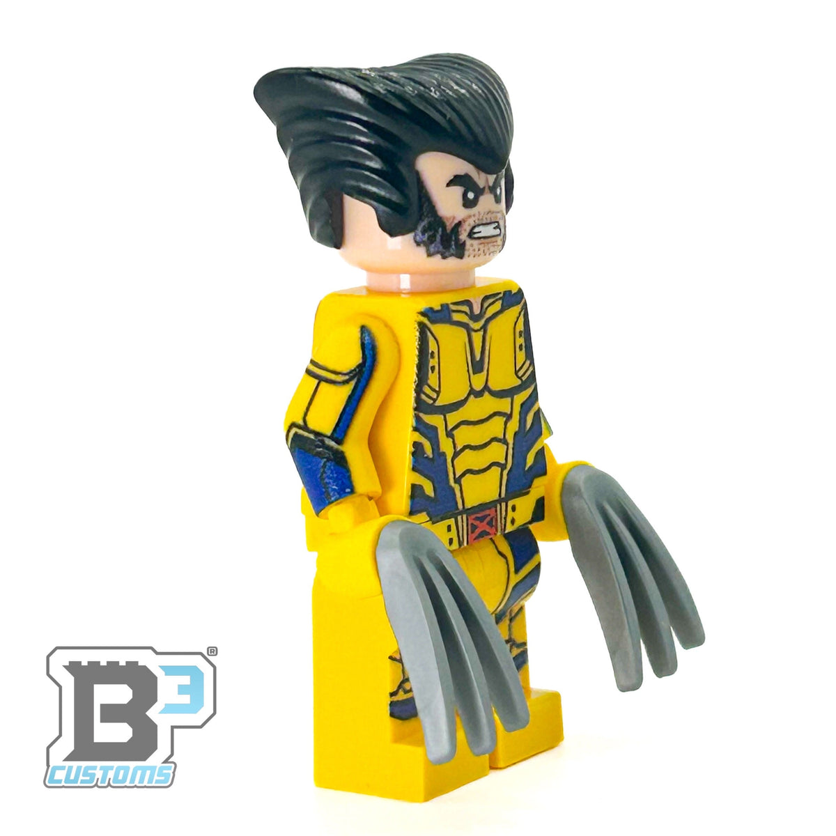 Custom Wolverine Minifig made using LEGO parts - B3 Customs - Fabs things