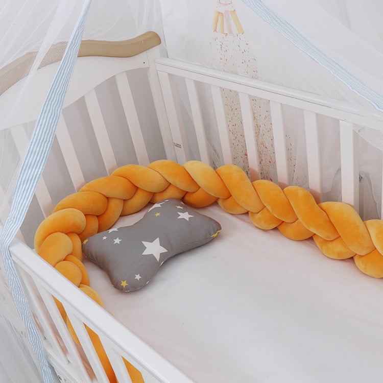 Baby Bumper Bed Braid Knot Pillow Cushion Bumper for Infant cuna Bebe lit Crib Protector Cot Bumper Room Decor - Fabs things