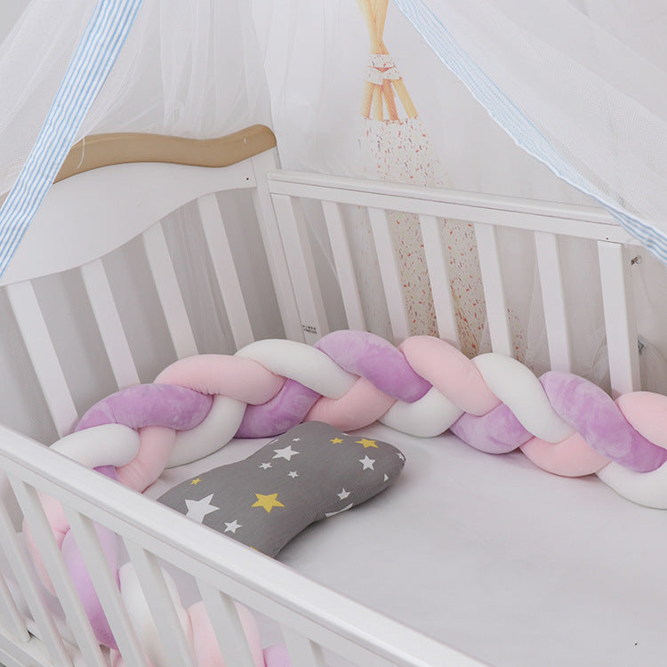 Baby Bumper Bed Braid Knot Pillow Cushion Bumper for Infant cuna Bebe lit Crib Protector Cot Bumper Room Decor - Fabs things
