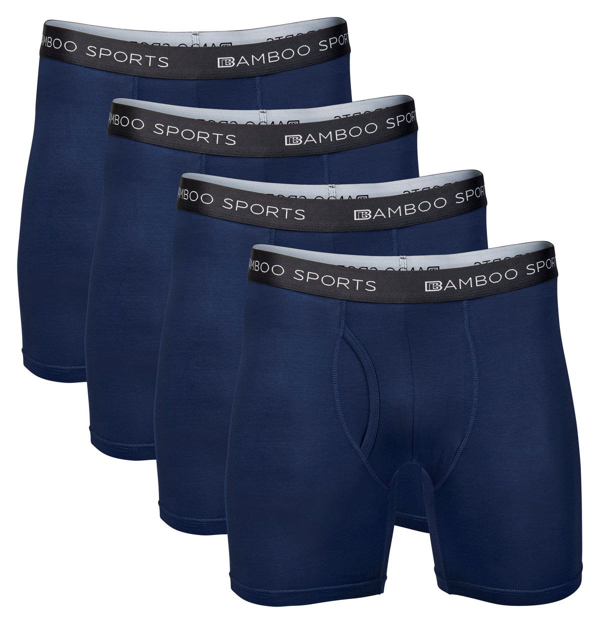 Men's 4" Inseam Bamboo Rayon Boxer Briefs - 4 Pack - Fabs things