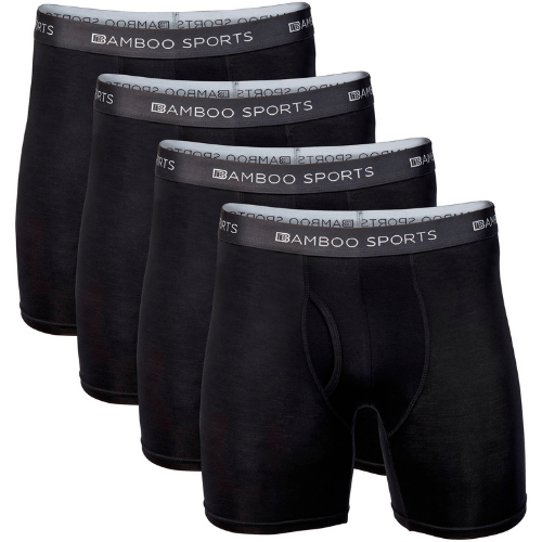 Men's 4" Inseam Bamboo Rayon Boxer Briefs - 4 Pack - Fabs things