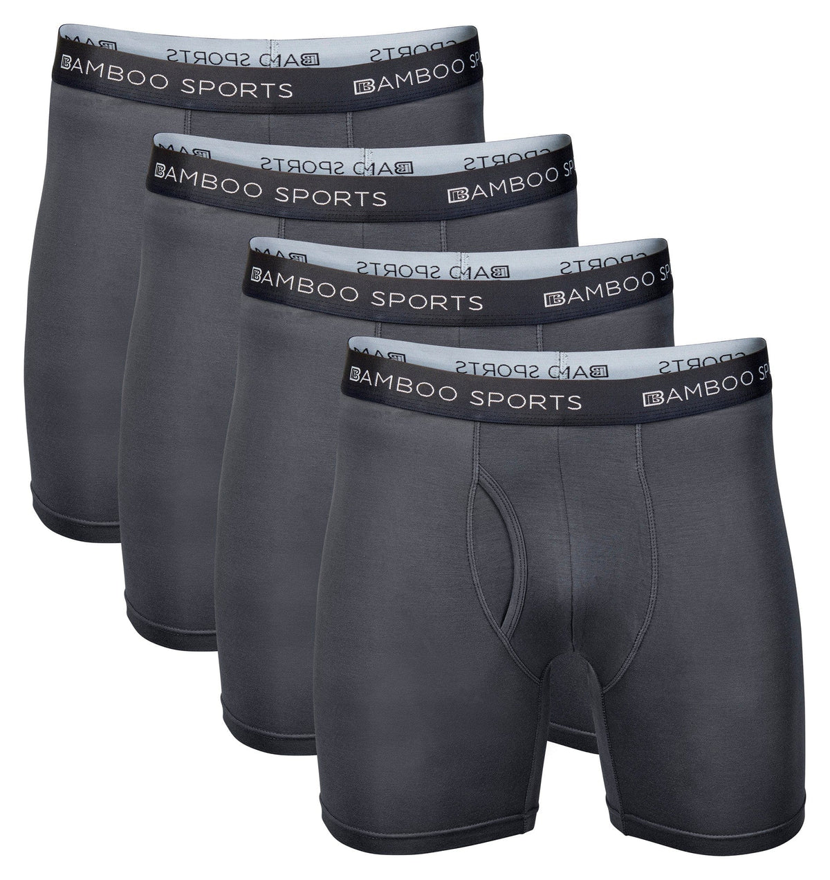 Men's 4" Inseam Bamboo Rayon Boxer Briefs - 4 Pack - Fabs things