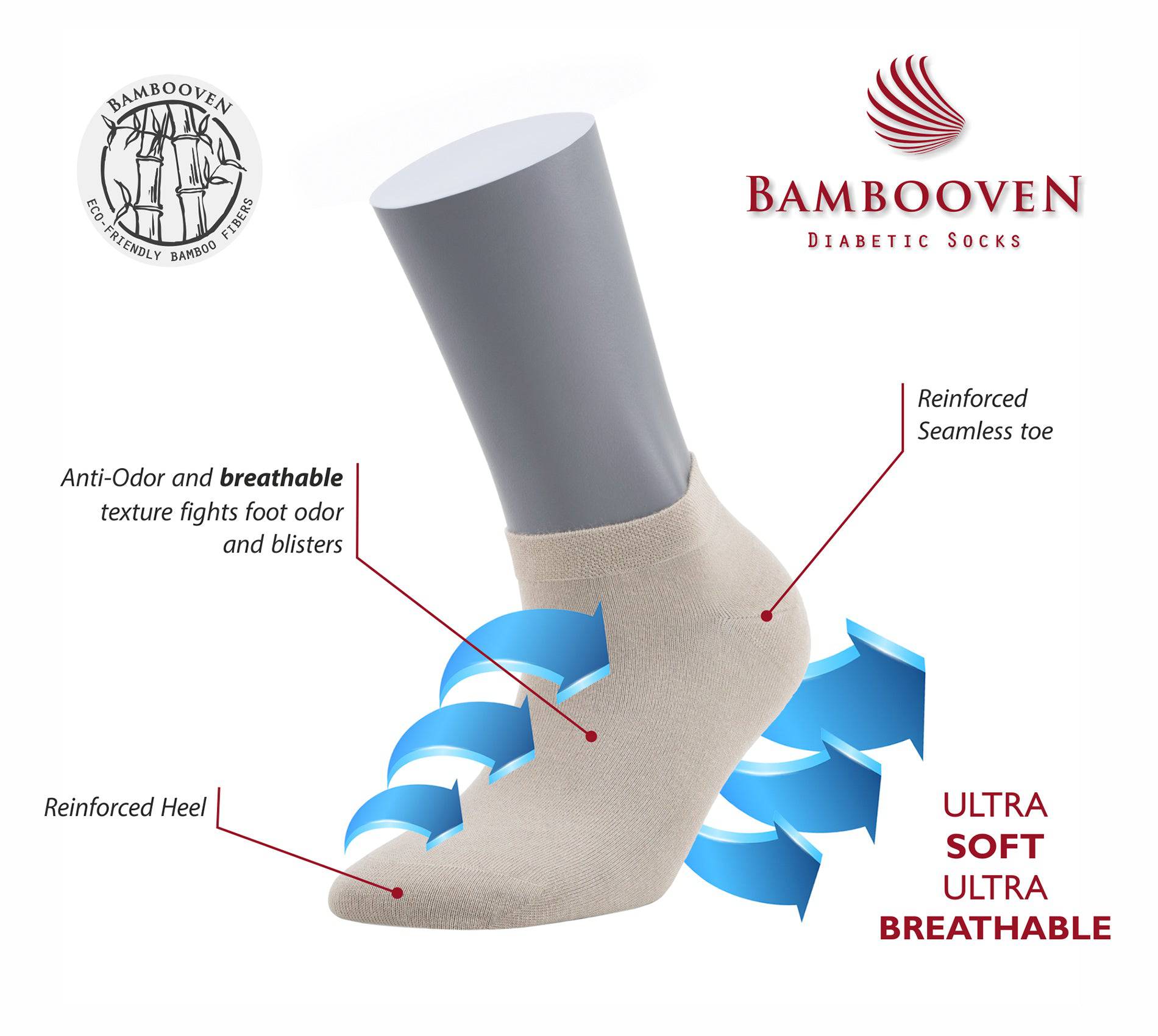 Women’s Bamboo Ankle Socks 8-Pack – Mixed Colors Soft Thin Low-Cut Socks