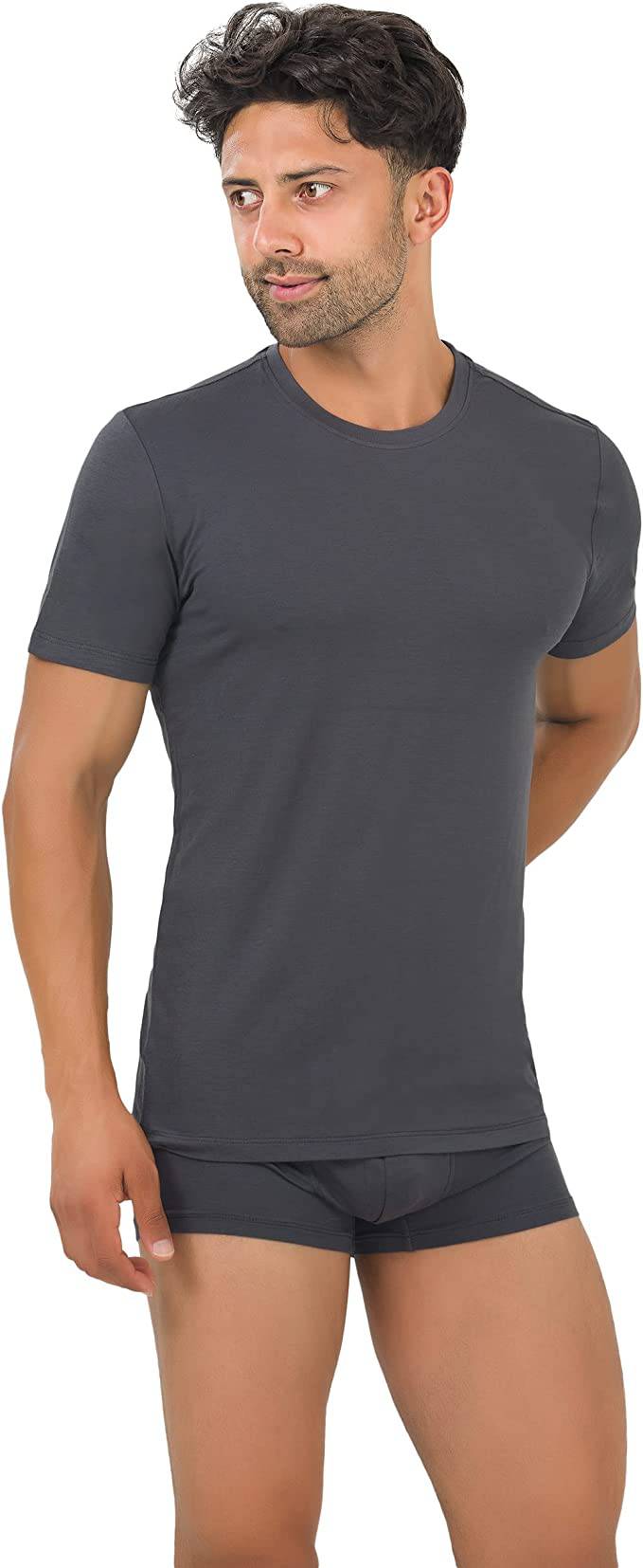 Men’s Bamboo Crew Neck Undershirts 3-Pack - Fabs things
