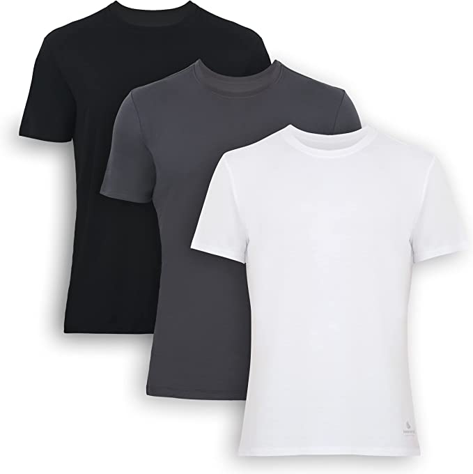 Men’s Bamboo Crew Neck Undershirts 3-Pack - Fabs things