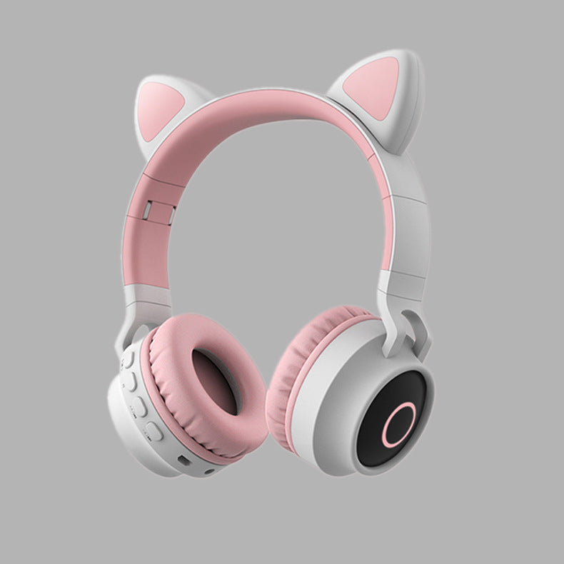 LED Light Cat Ear Headphones Wireless Bluetooth 5.0 Headset Portable Foldable Kids Headphone With Microphone Best Gift - Fabs things