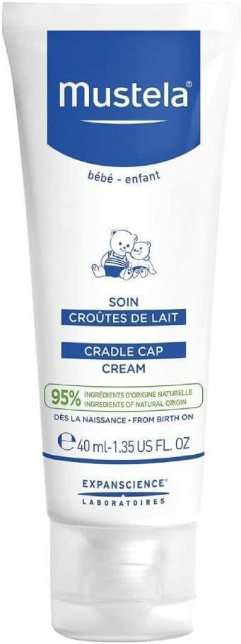 Mustela Cradle Cap Cream 40ml - Natural, Vegan, Dermatologically Tested Baby Hair Care Solution - Fabs things