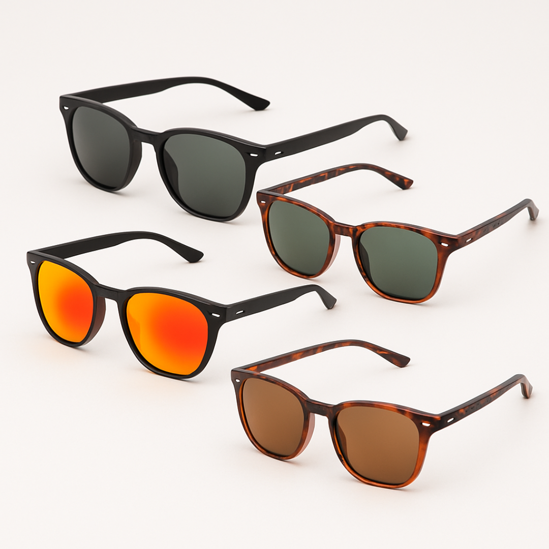 Polarized Vintage Sunglasses for Men – Classic UV400 Outdoor Fashion Glasses with Anti-Reflective Mirror Lenses - Fabs things