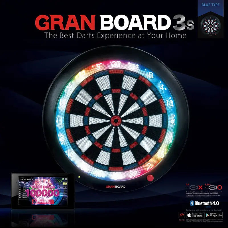 Gran Darts Gran Board 3S Bluetooth Electronic Dartboard - Blue - Fabs things