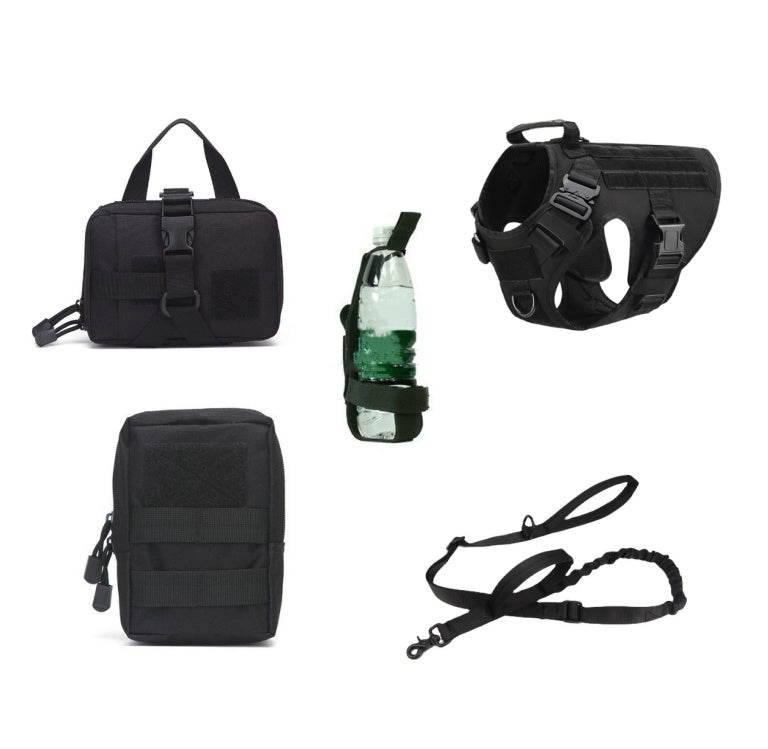 Tactical Dog Harness Pet German Shepherd K9 Training Vest Dog Harness And Leash Set For All Breeds Dogs - Fabs things