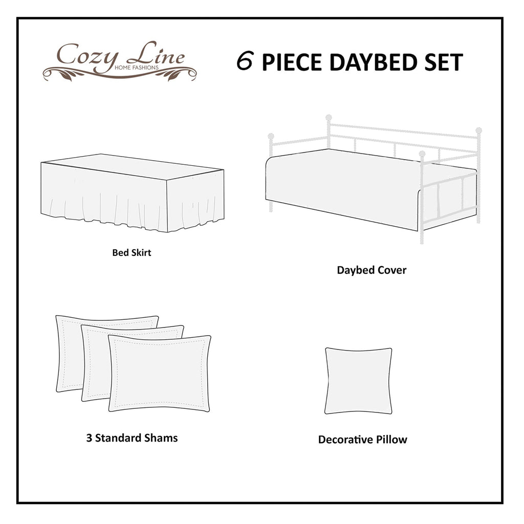 Serenity White Victorian Scalloped Medallion Floral Pure Solid Cotton Reversible Quilt Bedding Set - Fabs things