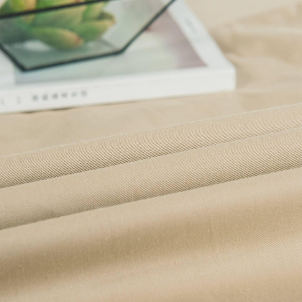 DaDa Bedding Luxury Soft Cotton Beige Fitted Bed Sheet & Pillow Cases Set (JHW-546-Fitted) - Fabs things