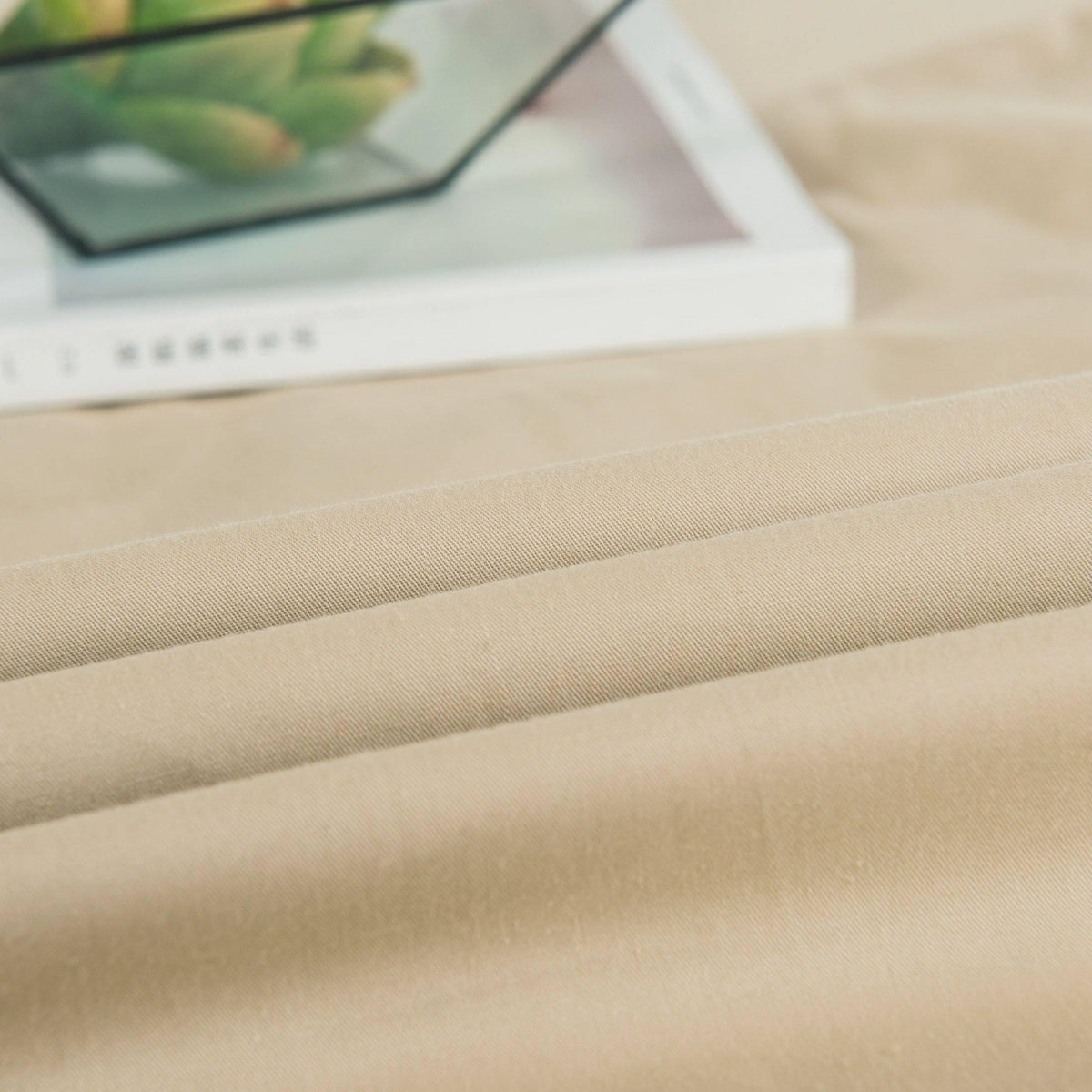 DaDa Bedding Luxury Soft Cotton Beige Fitted Bed Sheet & Pillow Cases Set (JHW-546-Fitted) - Fabs things