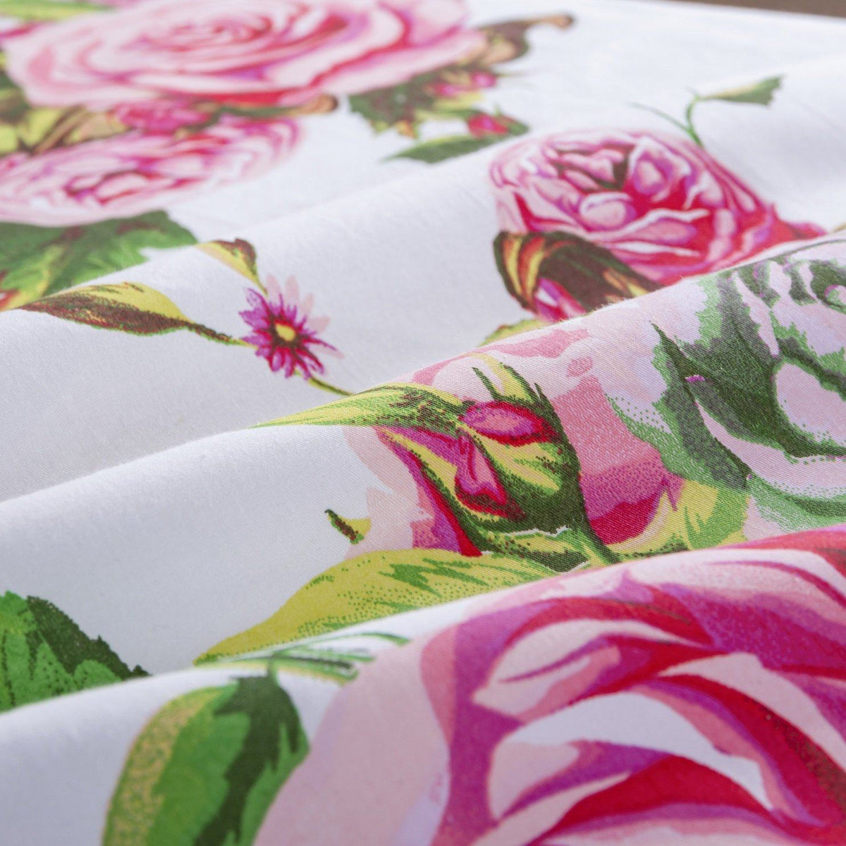 DaDa Bedding Pink Romantic Roses Floral Sheet Set - Fabs things