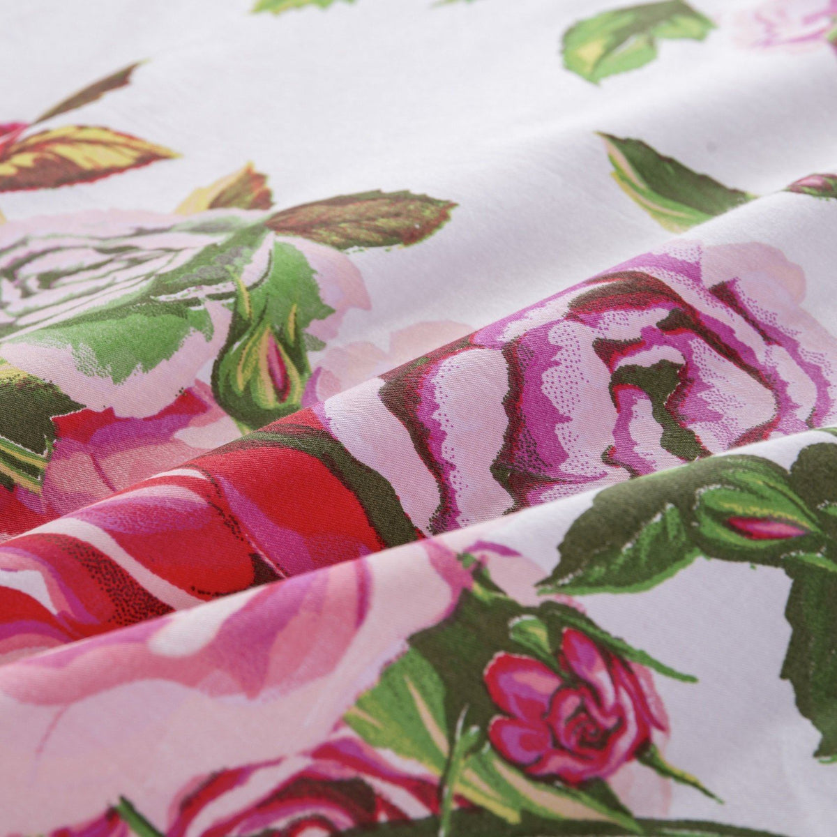 DaDa Bedding Pink Romantic Roses Floral Sheet Set - Fabs things