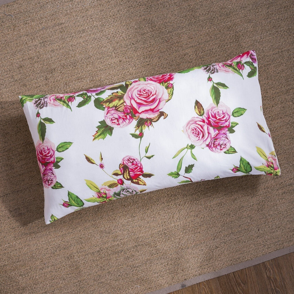 DaDa Bedding Pink Romantic Roses Floral Sheet Set - Fabs things