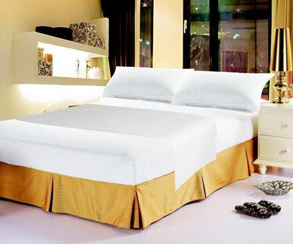 DaDa Bedding White Cotton Fitted and Flat Sheet Set - Fabs things