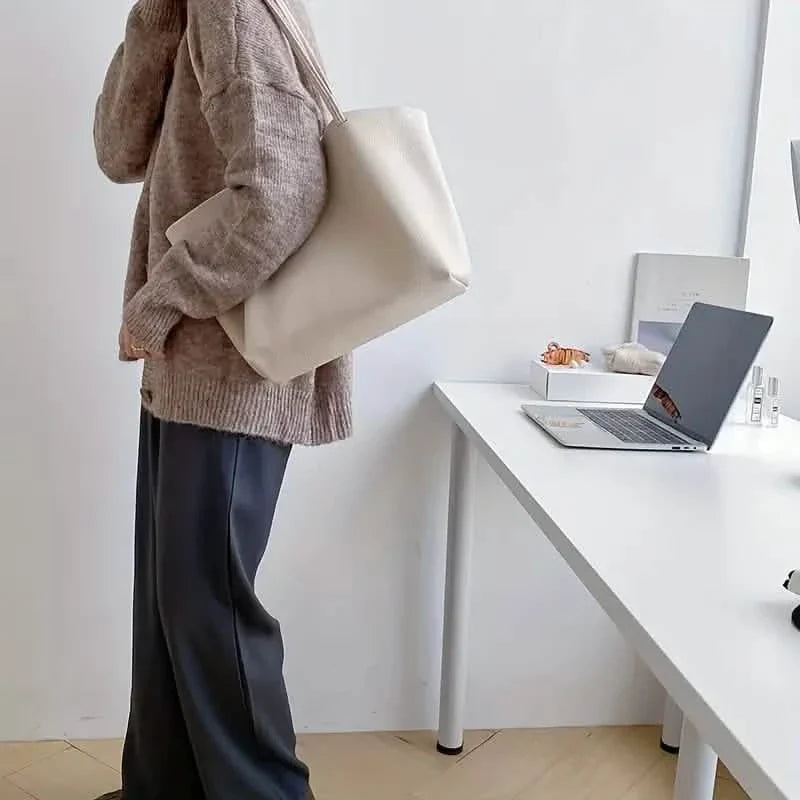 Women's Large Totes PU Leather Shoulder Bag Soft Purse Hobo Handbag Casual Top Handle Bag For Travel Work - Fabs things