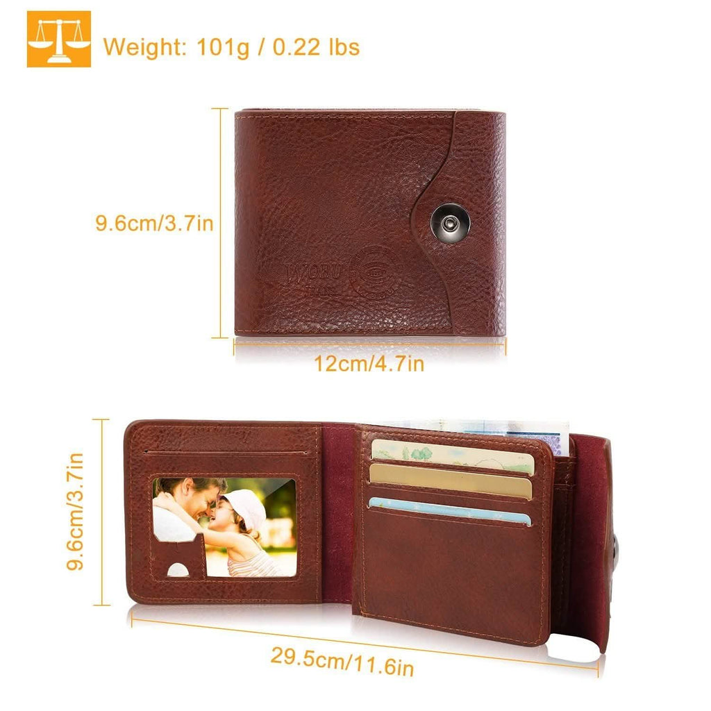 Men's Wallet PU Leather BiFold RFID Blocking Card Holder - Fabs things