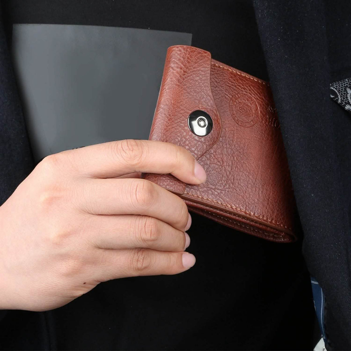 Men's Wallet PU Leather BiFold RFID Blocking Card Holder - Fabs things
