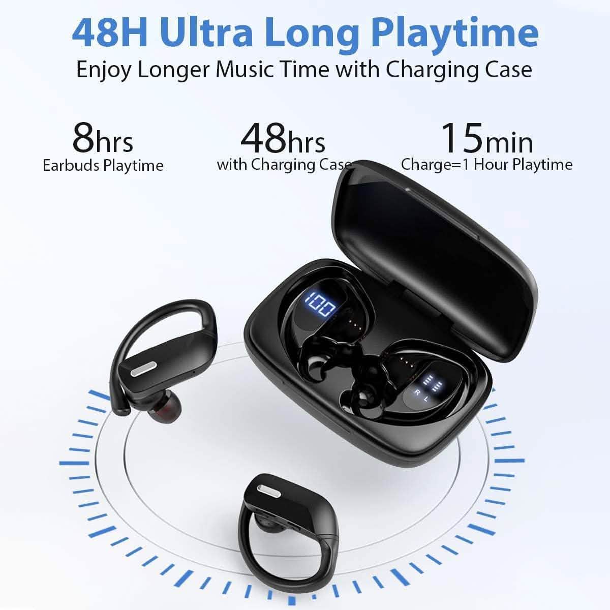 Sports Bluetooth Wireless Earbuds with Microphone - Fabs things