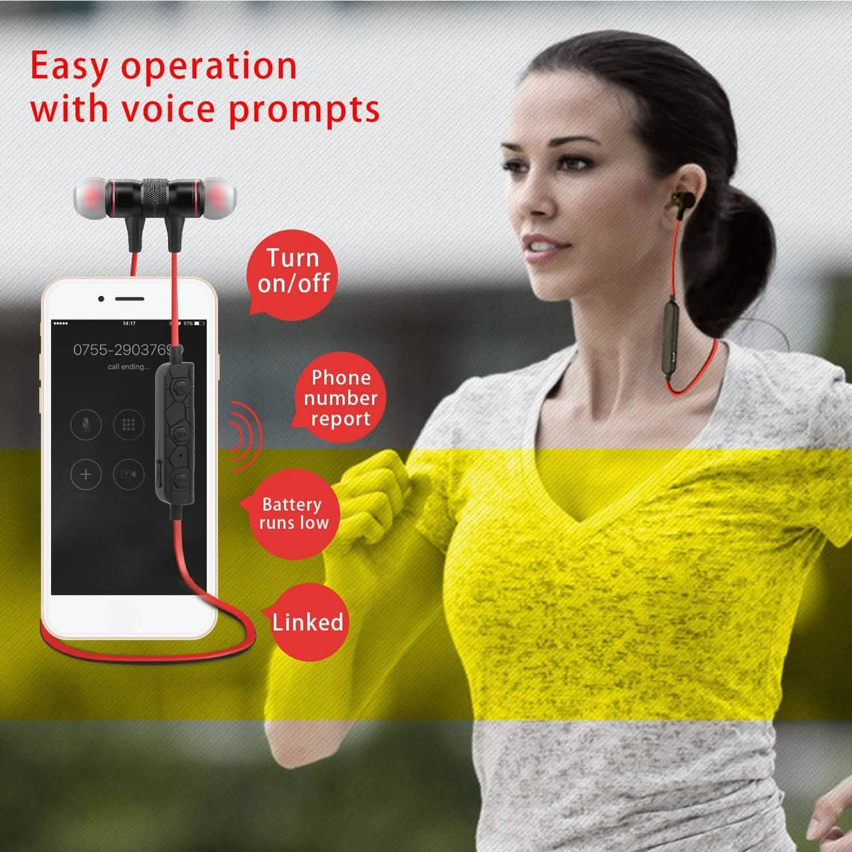 Wireless Smart Sports Stereo Earbuds - Fabs things