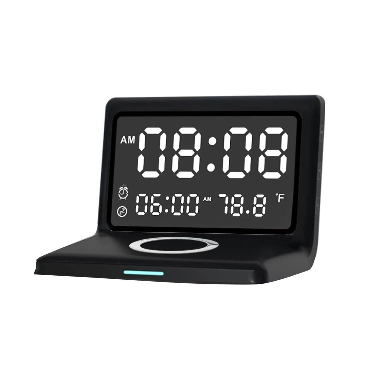 Digital Mirror Clock Wireless Charging Alarm Clock - Fabs things