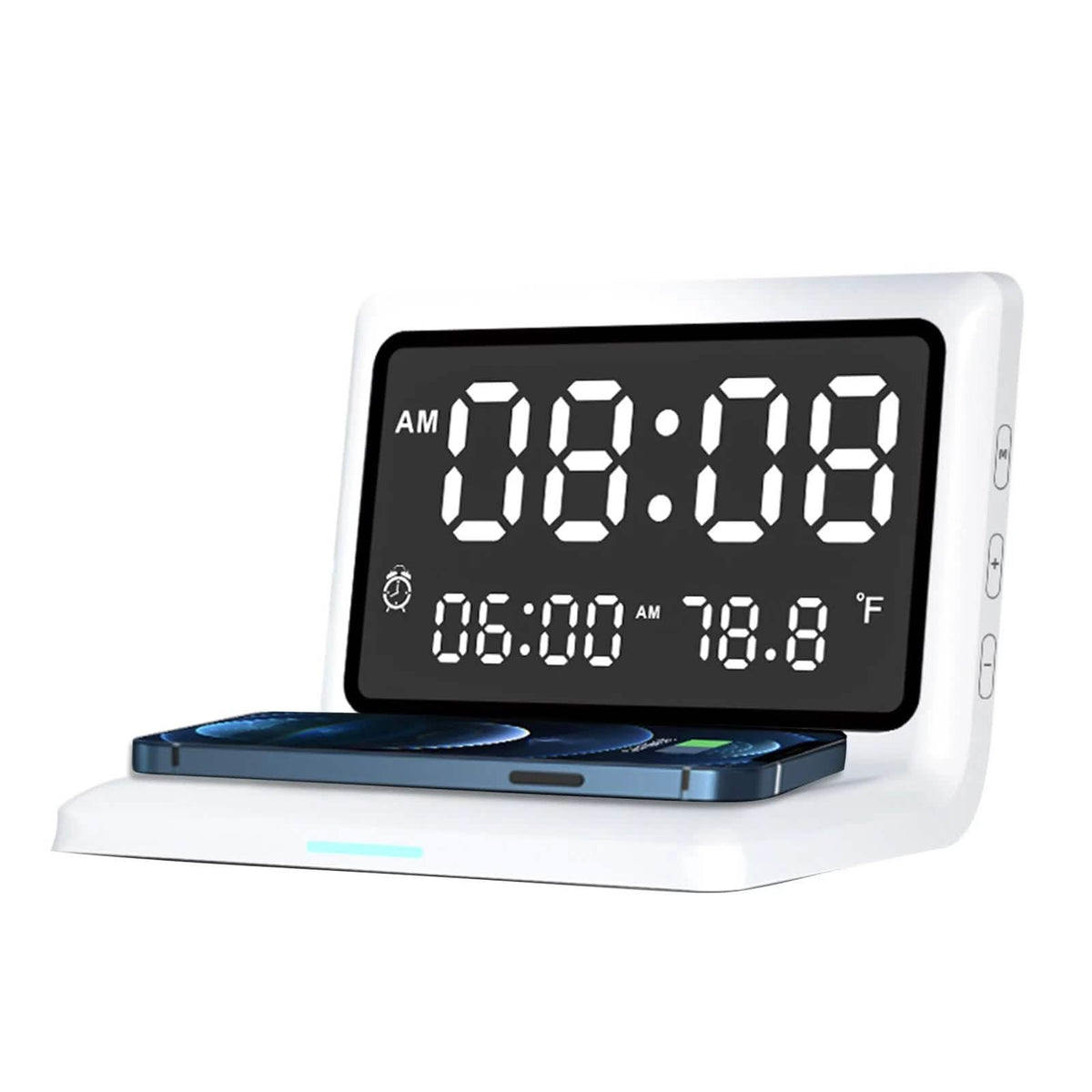 Digital Mirror Clock Wireless Charging Alarm Clock - Fabs things