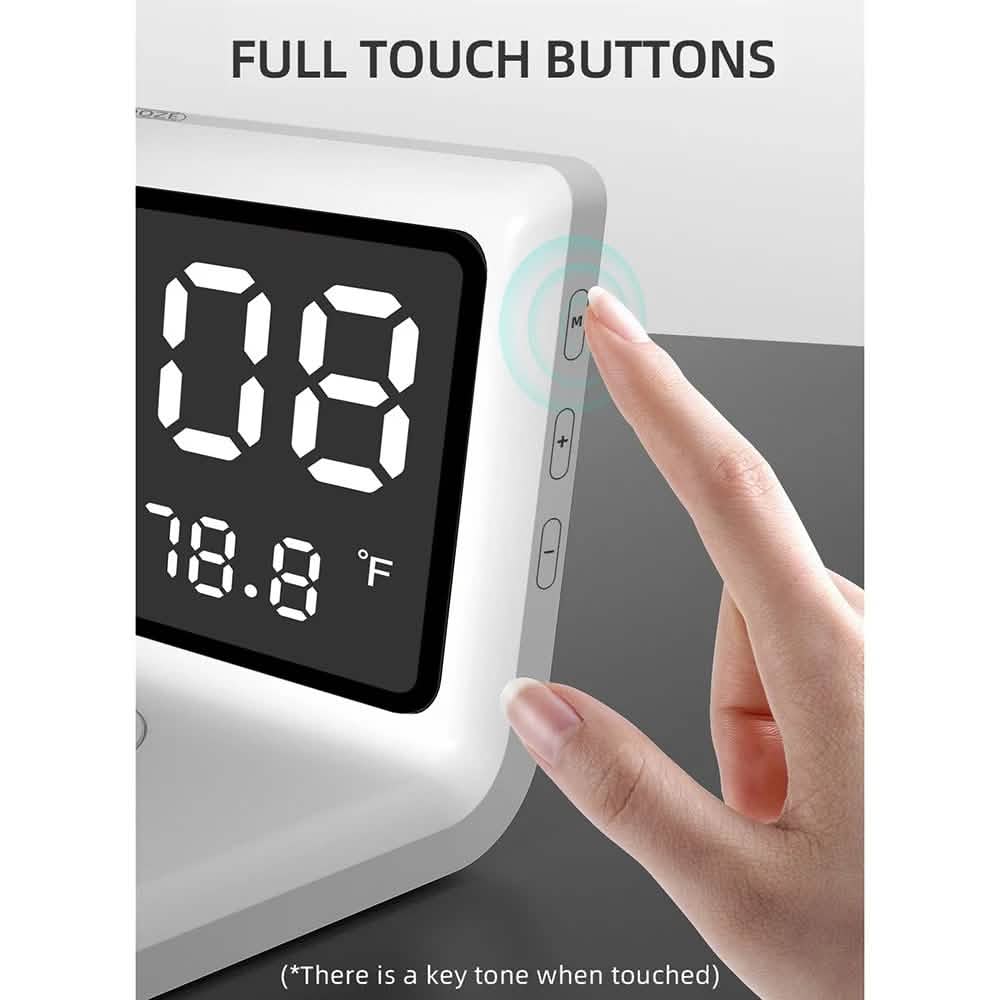 Digital Mirror Clock Wireless Charging Alarm Clock - Fabs things