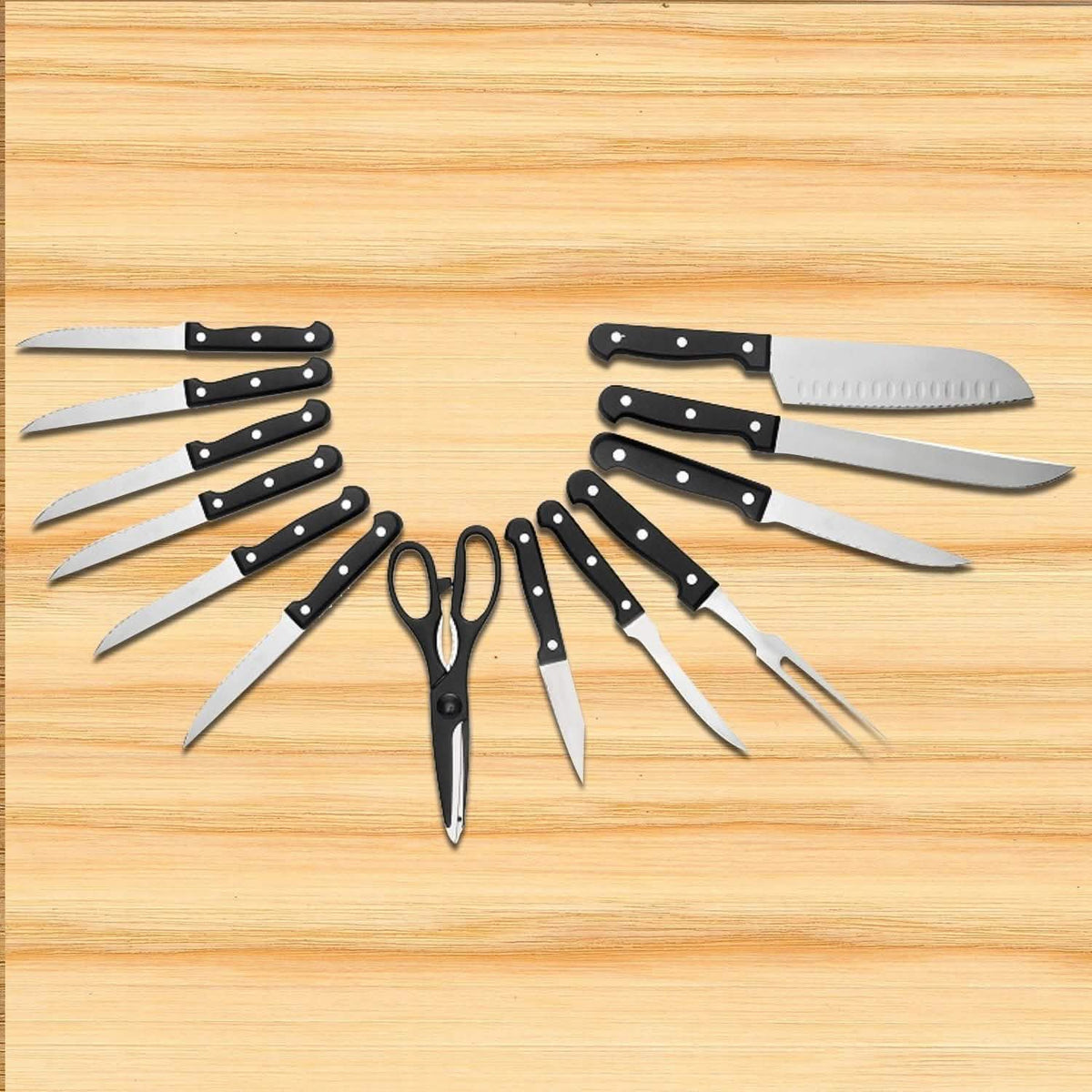 13-Piece: Knife Set Super Sharp Stainless Steel - Fabs things