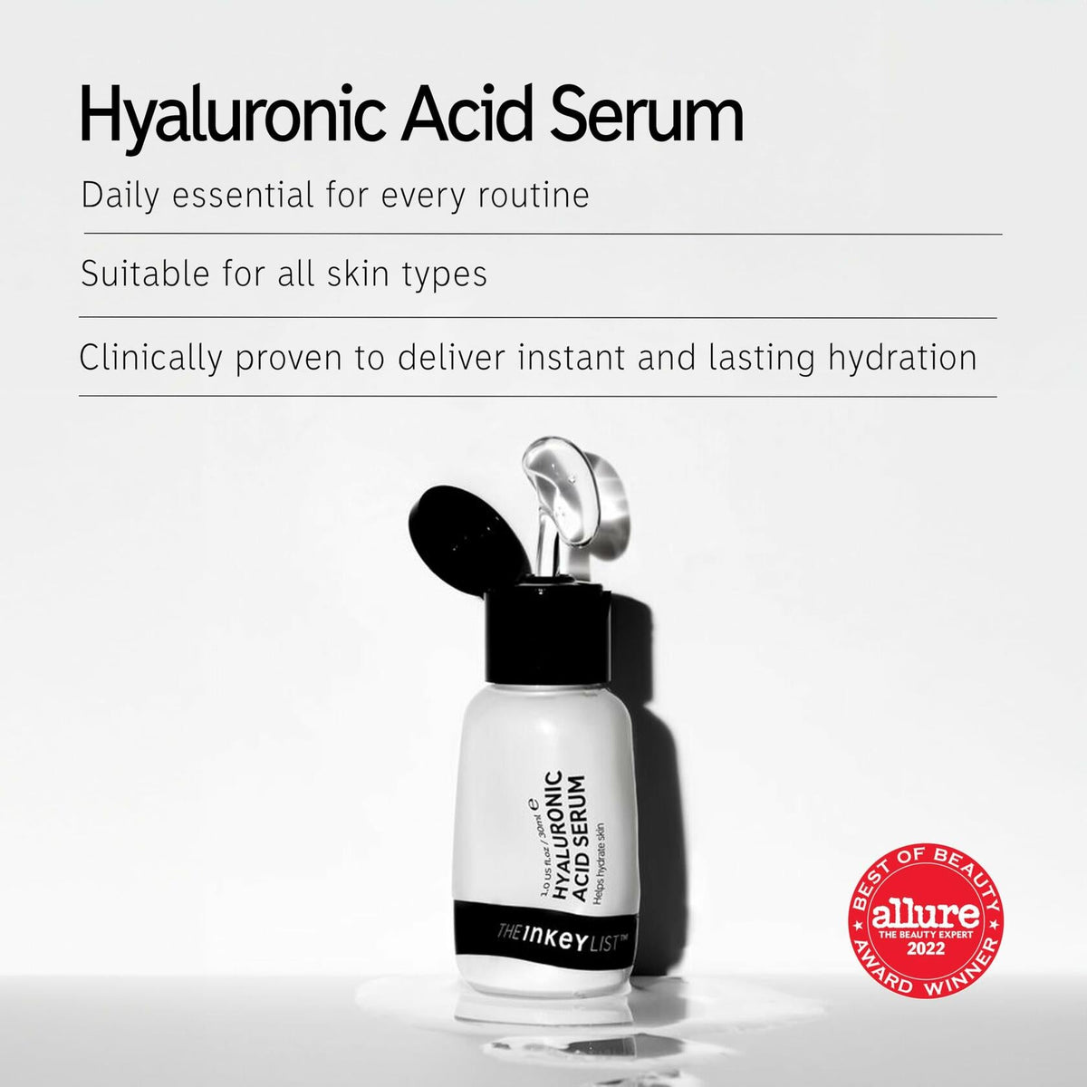 The INKEY List Hyaluronic Acid Serum 1oz - Hydrating Plump Smooth Skin New - Fabs things