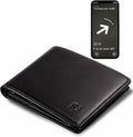 FLETUTE Full-Grain Leather Slim Airtag Wallet Mens Luxury Blue - Fabs things