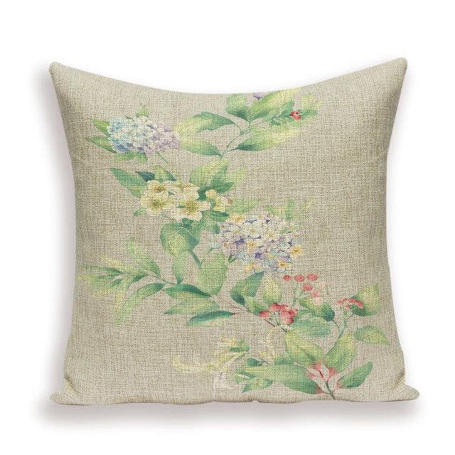 Decorative Plant Flower Throw Pillow Cover Soft Linen Cushion Cover For Living Room Couch Sofa Patio Outdoor Home Decor  Decorative Plant Flower Throw Pillow Covers For Couch Sofa Bed Modern Quality Design Cushion Cover 45x45cm - Fabs things