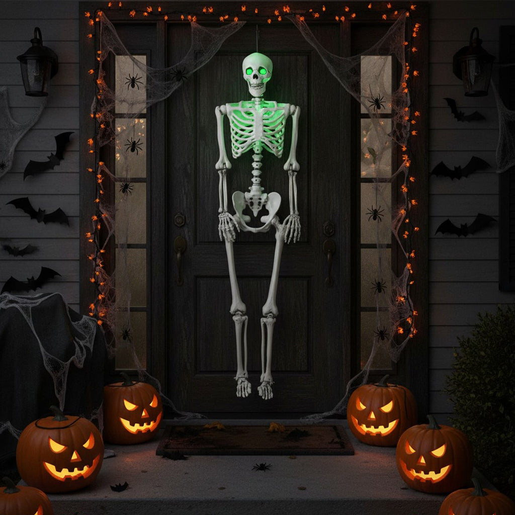 5.5 FT Halloween Skeleton Life-Size Posable for Indoor Outdoor Decoration - Fabs things