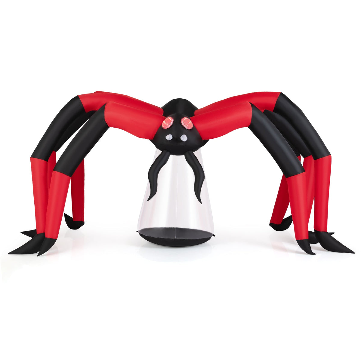 Halloween Inflatable Spider Blow Up Yard Scary Spider with Red Tunnel Light Eyes - Fabs things