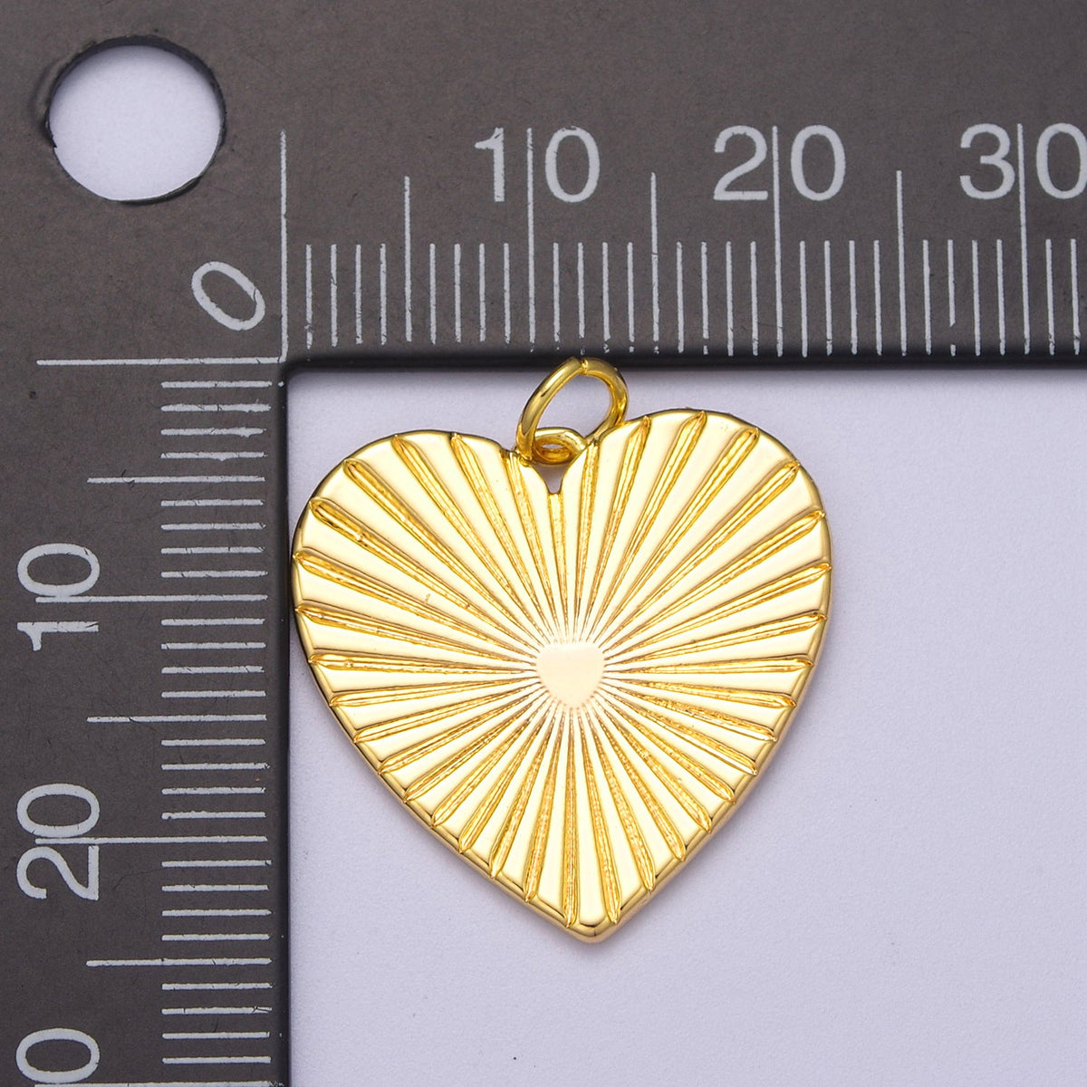Dainty Sunburst Heart Charm, 16K Gold Filled Sunburst Heart Pendant, Women Sunburst Heart Pendant Jewelry N-271 AC-697 - Fabs things